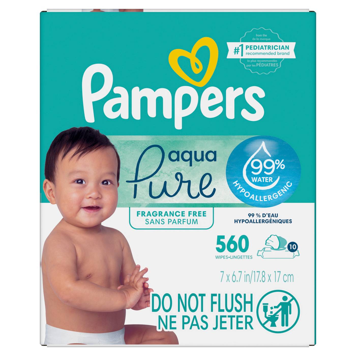 Pampers Aqua Pure Baby Wipes with Pop-Top; image 2 of 9