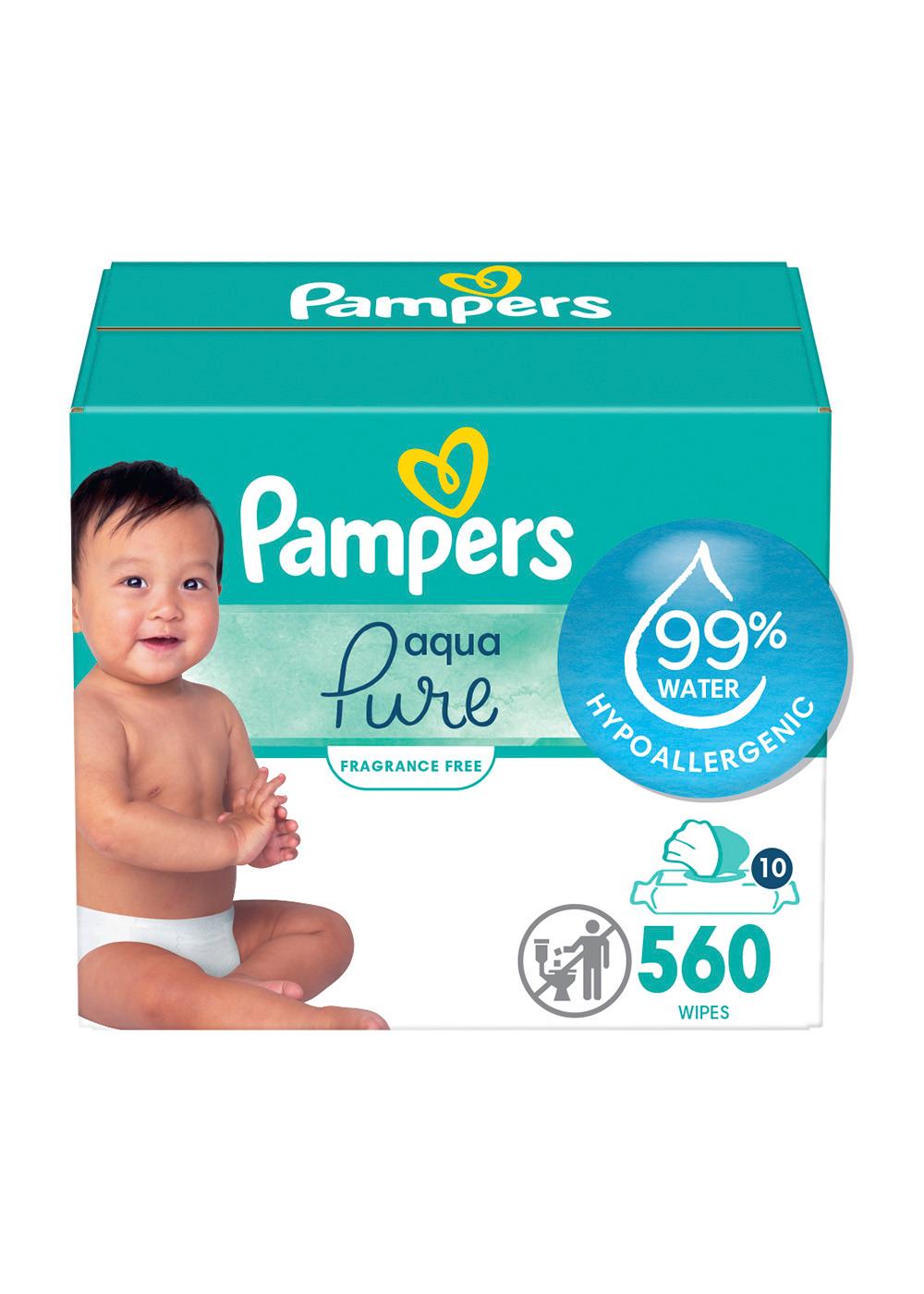Pampers Aqua Pure Baby Wipes with Pop-Top; image 1 of 8