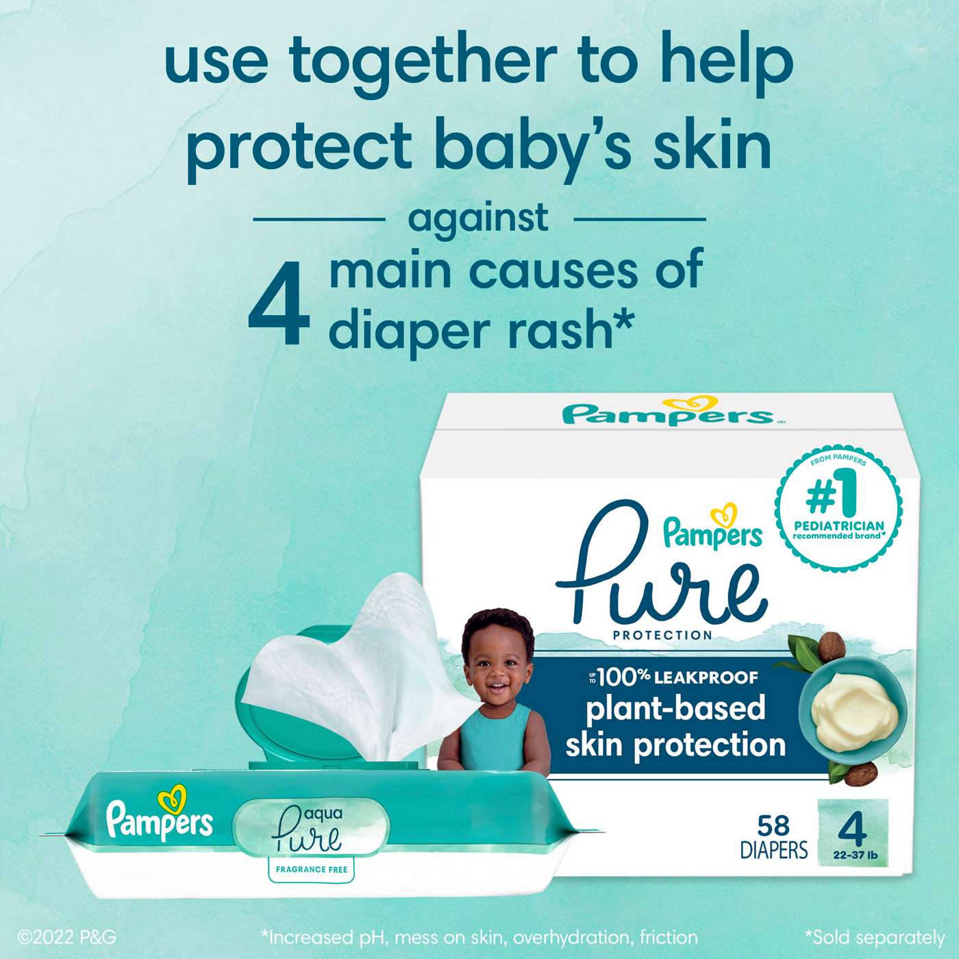 Pampers Aqua Pure Baby Wipes with Pop-Top; image 5 of 9