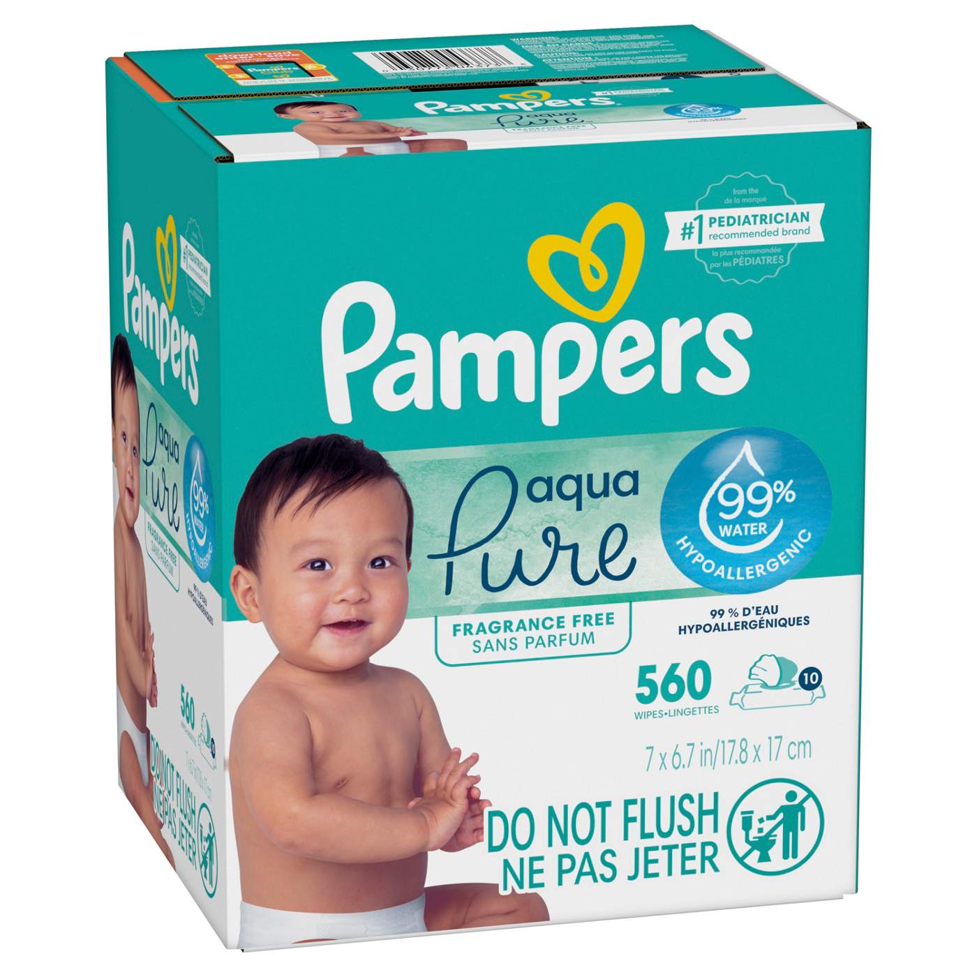 Pampers Aqua Pure Baby Wipes with Pop-Top; image 8 of 9