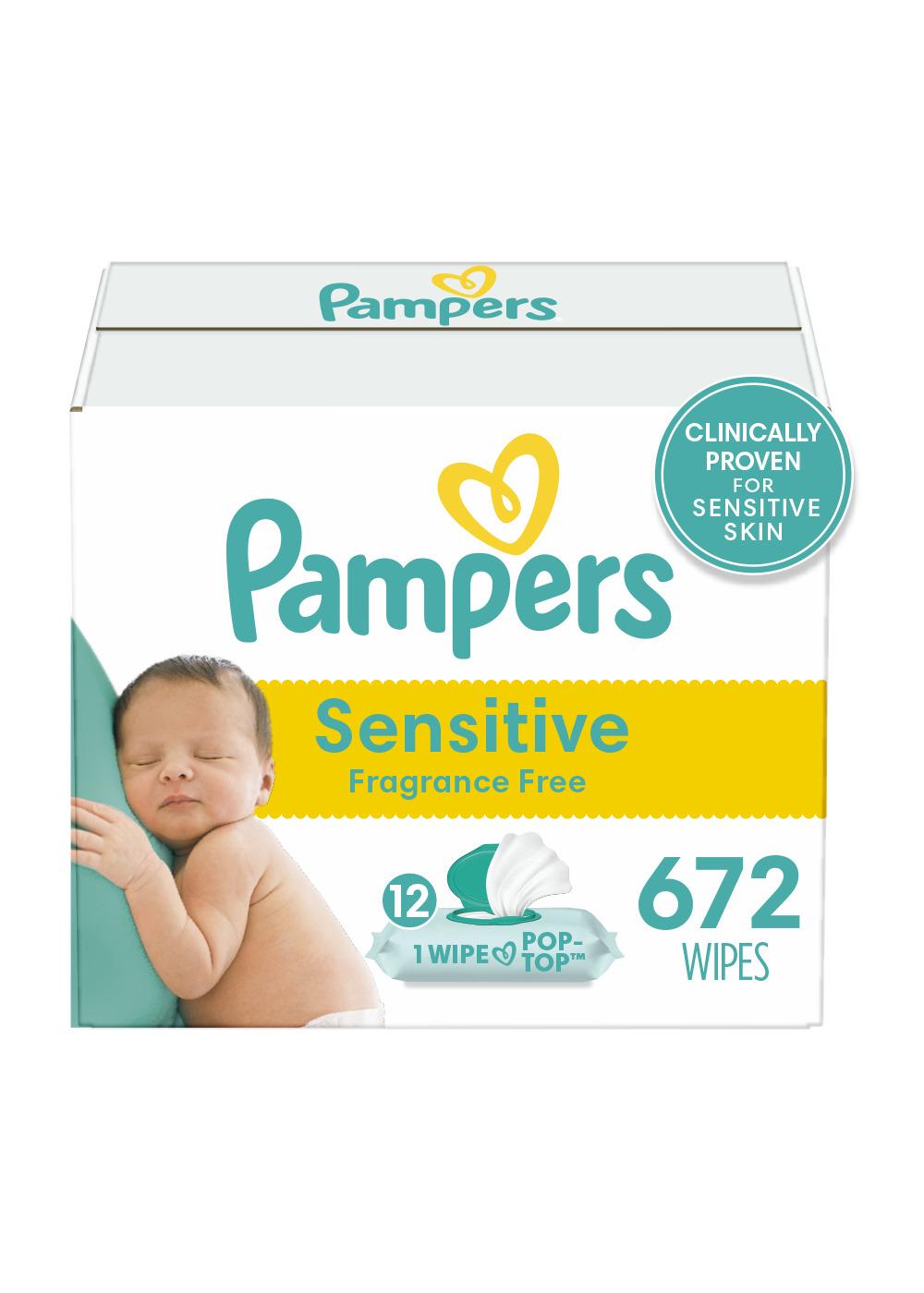 Pampers Sensitive Skin & Fragrance Free Baby Wipes 12 Pk; image 10 of 10