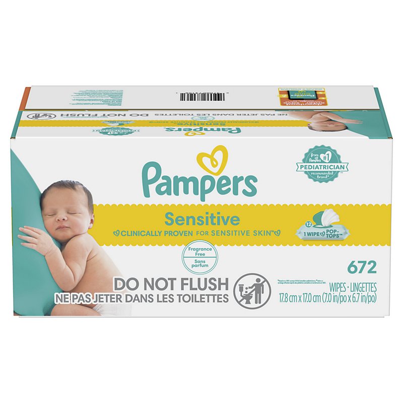 vee type Vergemakkelijken Pampers Baby Wipes Sensitive Perfume Free 12X Pop-Top Packs - Shop Diapers  & Potty at H-E-B