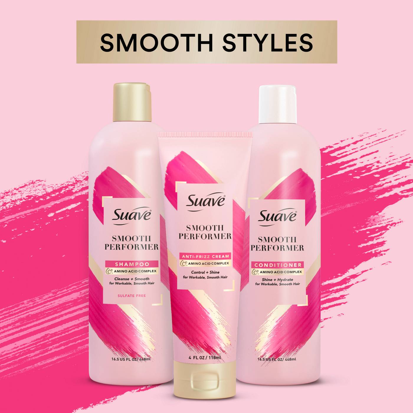 Suave Pink Smooth Performer Conditioner; image 5 of 7