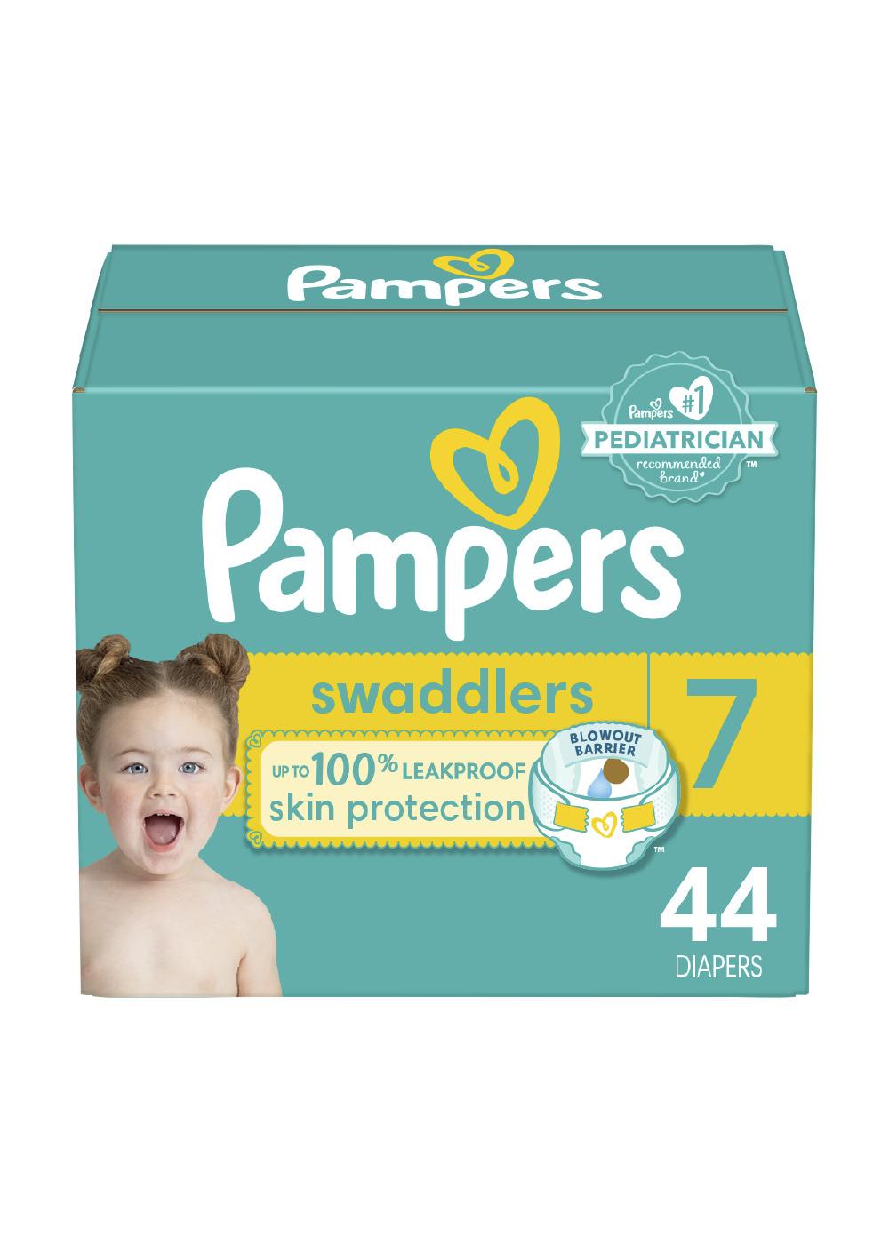 Pampers Swaddlers Baby Diapers - Size 7; image 1 of 10