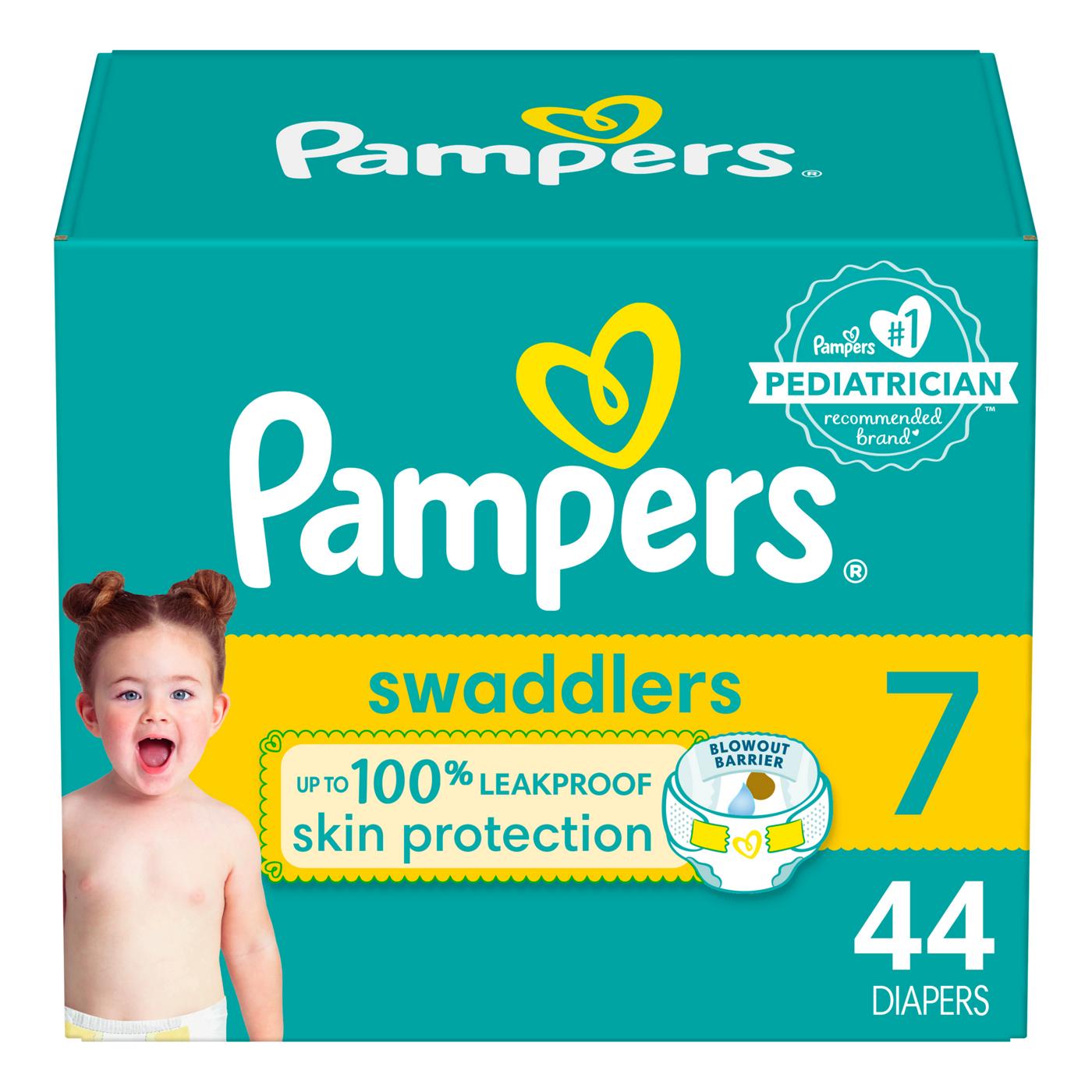 Pampers Swaddlers Baby Diapers - Size 7; image 1 of 10