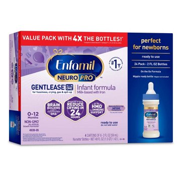 Enfamil Neuro Pro Gentlease Infant Formula, 2 oz Bottles, 24 pk