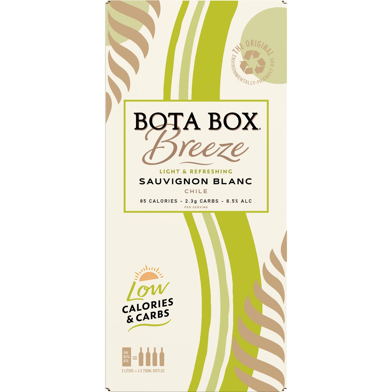 Bota Box Breeze Sauvignon Blanc Chile Box White Wine, 3 L