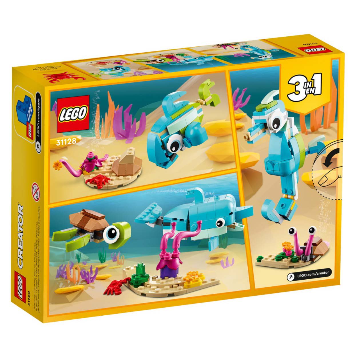 LEGO Creator 3-in-1 Dolphin & Turtle Set - Shop Lego & Building Blocks at  H-E-B