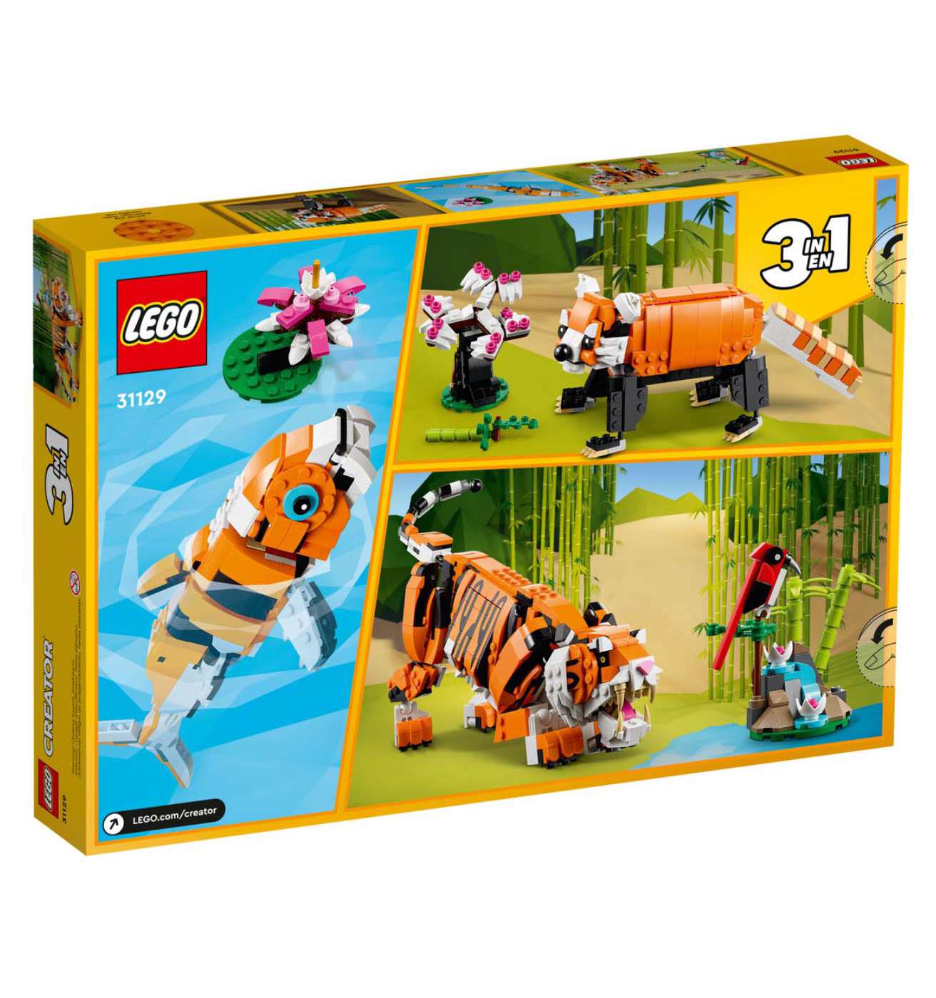LEGO Creator 3-in-1 Majestic Tiger Set - Shop Lego & Building Blocks at  H-E-B