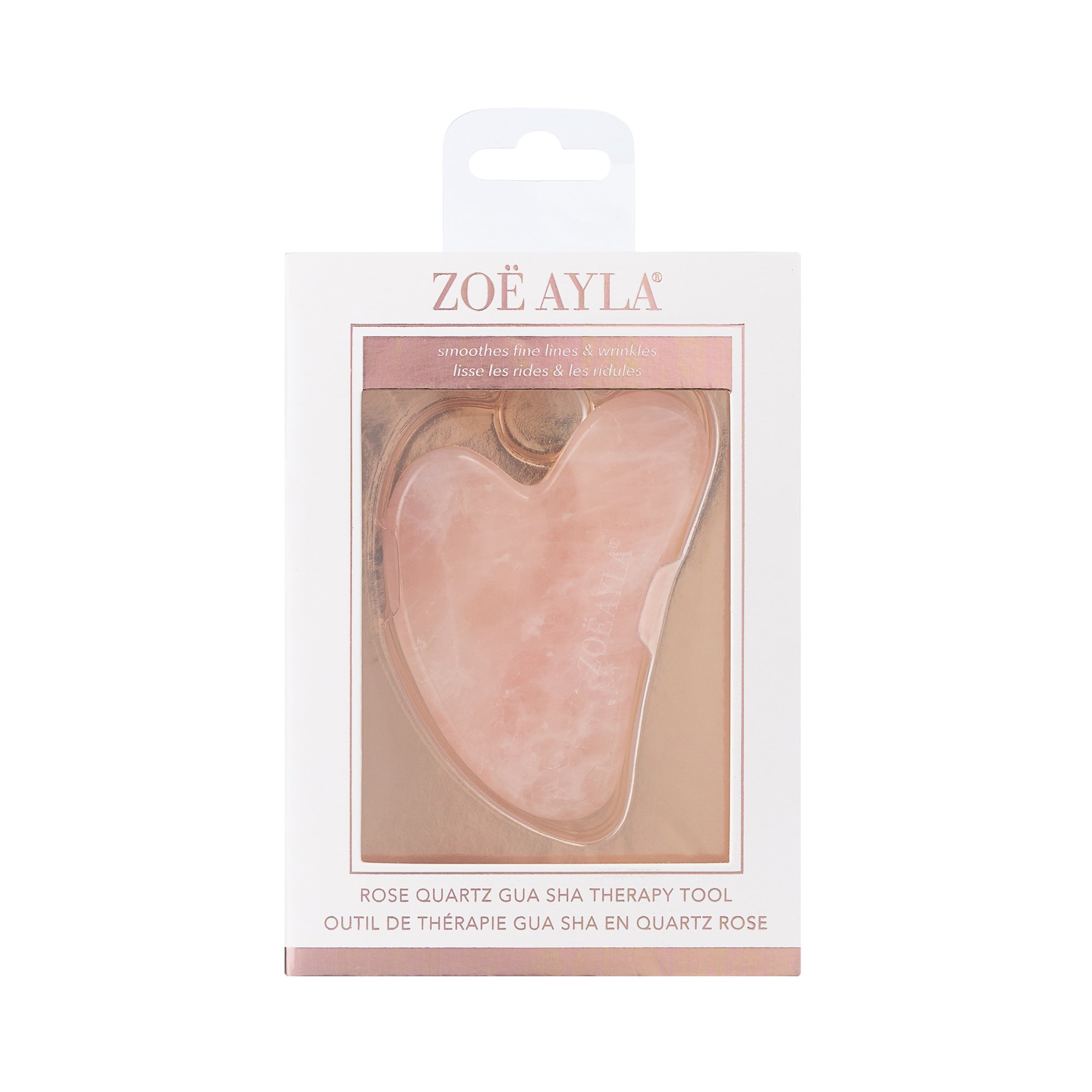 Zoe Ayla Luxurious Rose Quartz Gua Sha Therapy Tool Shop Makeup Tools