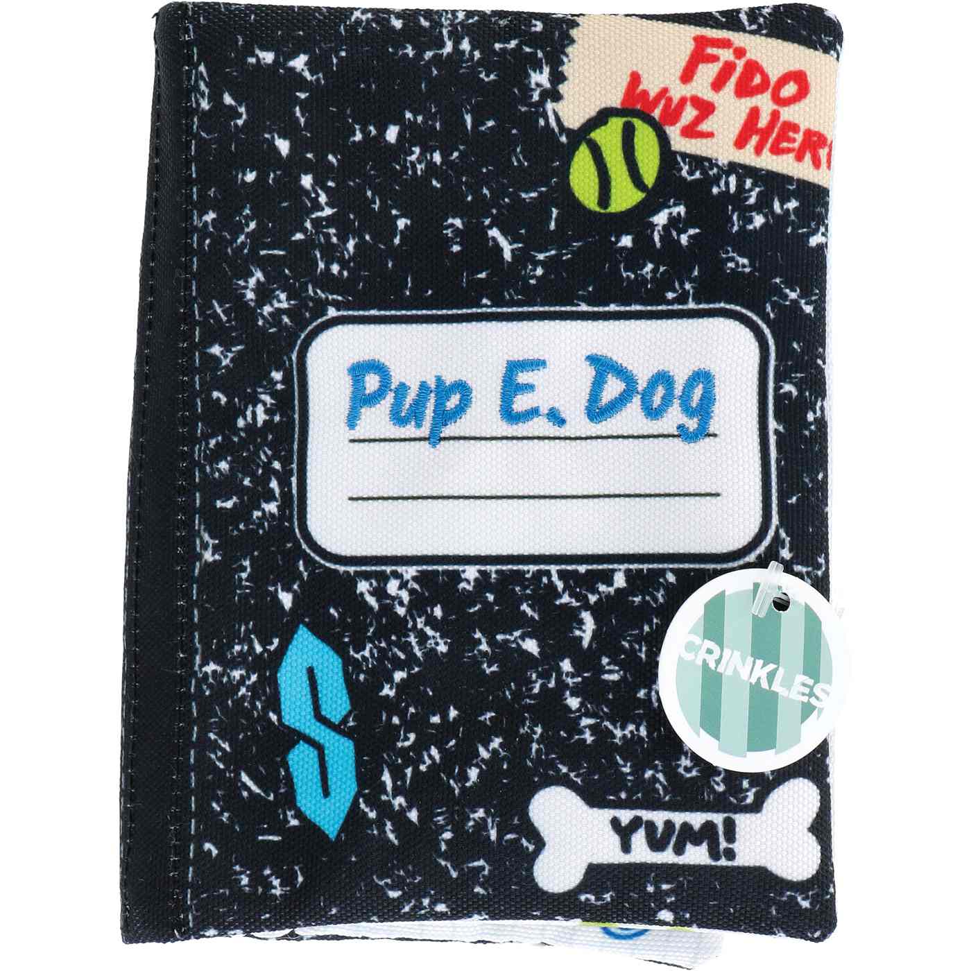 Woof & Whiskers Composition Notebook Dog Toy; image 1 of 2