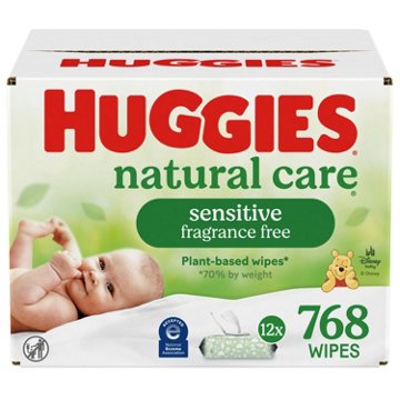 Huggies Natural Care Sensitive Baby Wipes - Unscented, 12 pk, 768 ct
