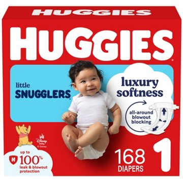 Huggies Little Snugglers Baby Diapers, Size 1 (8-14 lbs)