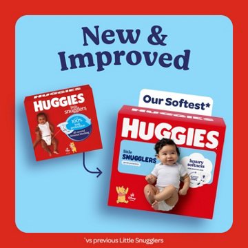 Huggies Little Snugglers Baby Diapers, Size 1 (8-14 lbs)
