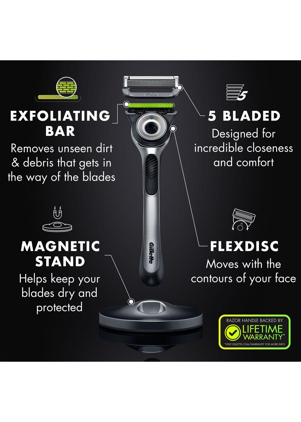 GilletteLabs Razor with Stand + 2 Blade Refills; image 4 of 10