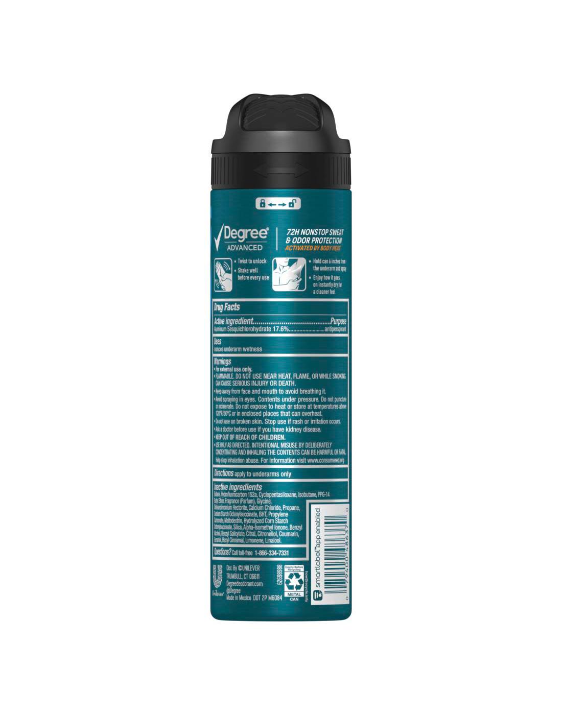 Degree Advanced Antiperspirant Deodorant Dry Spray  - Sage & Ocean Mist; image 2 of 3