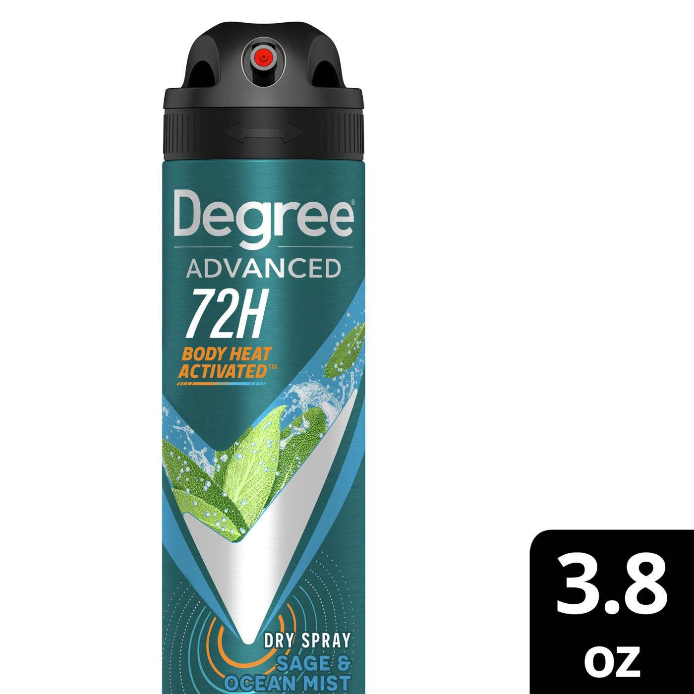 Degree 72 Hr Advanced Antiperspirant Deodorant Dry Spray - Sage & Ocean Mist; image 8 of 9