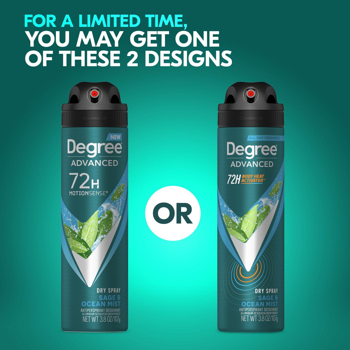 Degree 72 Hr Advanced Antiperspirant Deodorant Dry Spray - Sage & Ocean Mist; image 9 of 9