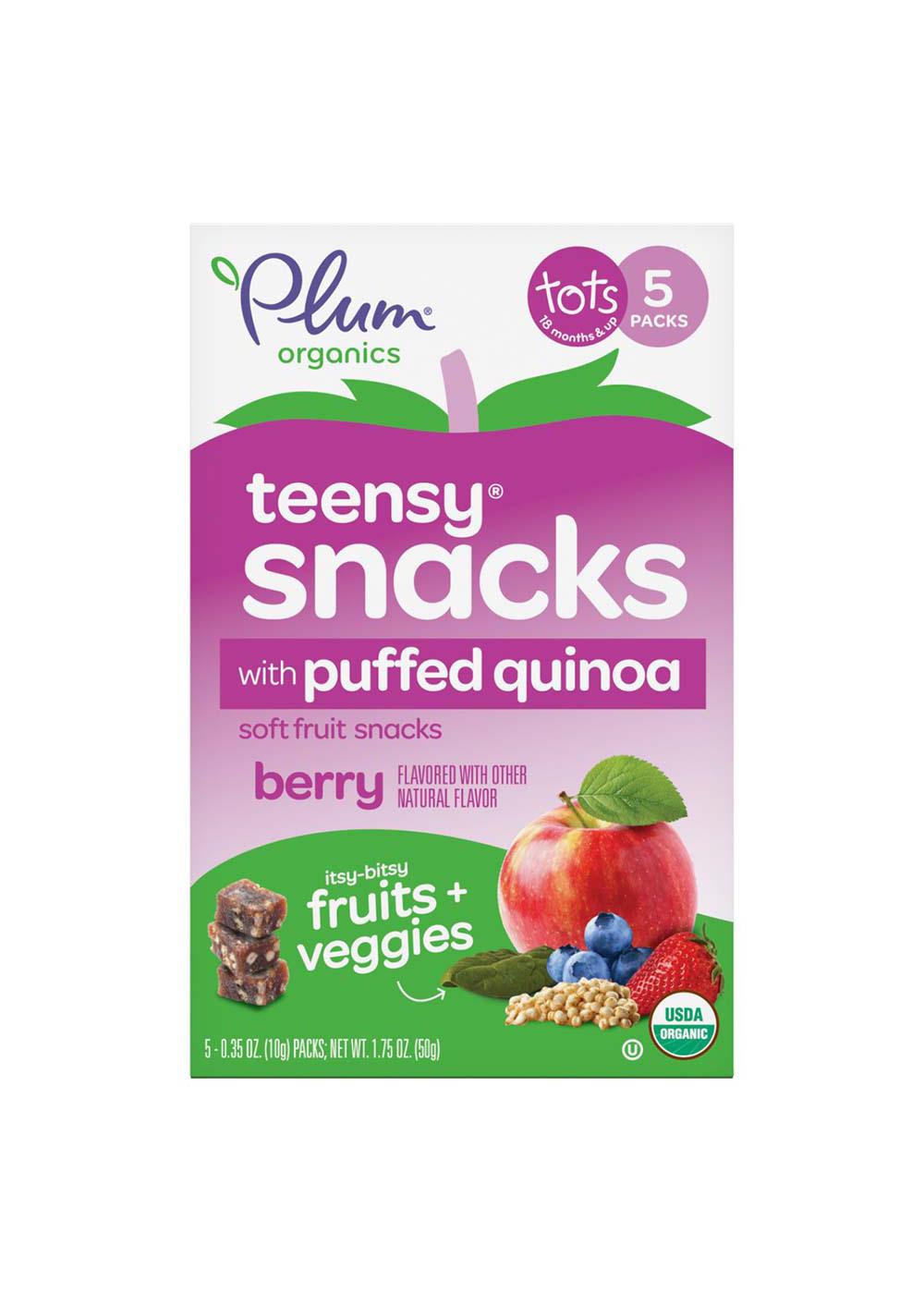 Plum Organics Teensy Snacks with Puffed Quinoa - Berry; image 1 of 5
