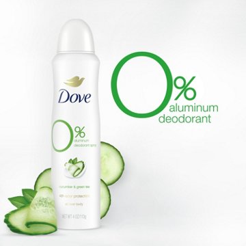 Dove Aluminum Free Deodorant Body Spray - Cucumber & Green Tea
