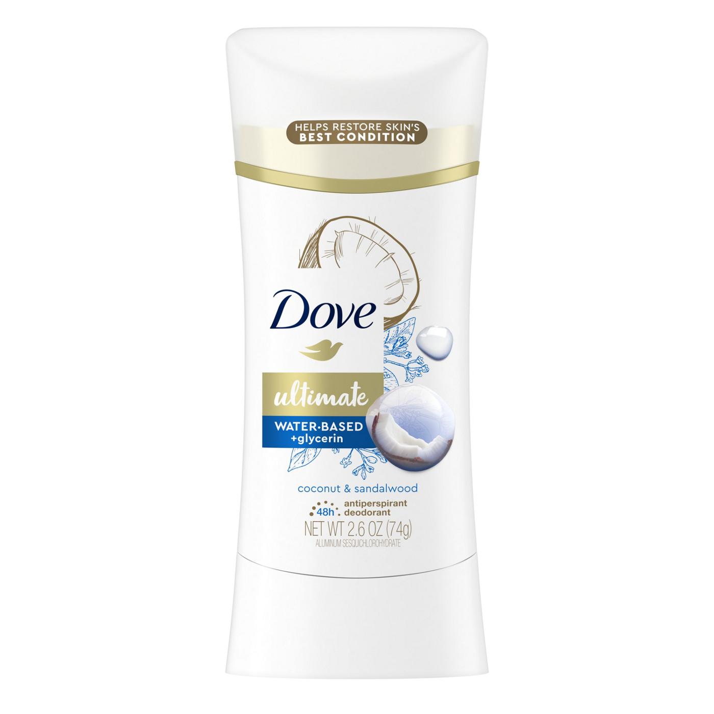 Dove Ultimate Antiperspirant Deodorant Stick - Coconut & Sandalwood; image 1 of 8