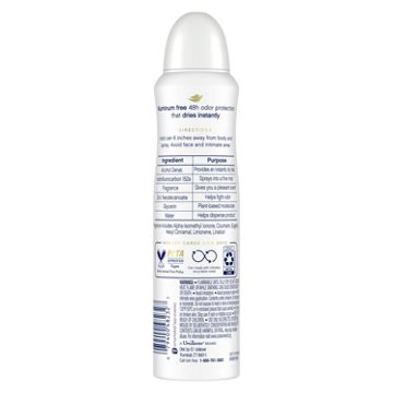 Dove 0% Aluminum Deodorant Spray - Coconut & Pink Jasmine