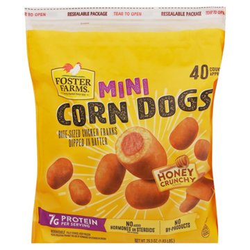 Foster Farms Honey Crunchy Mini Corn Dogs, 40 ct