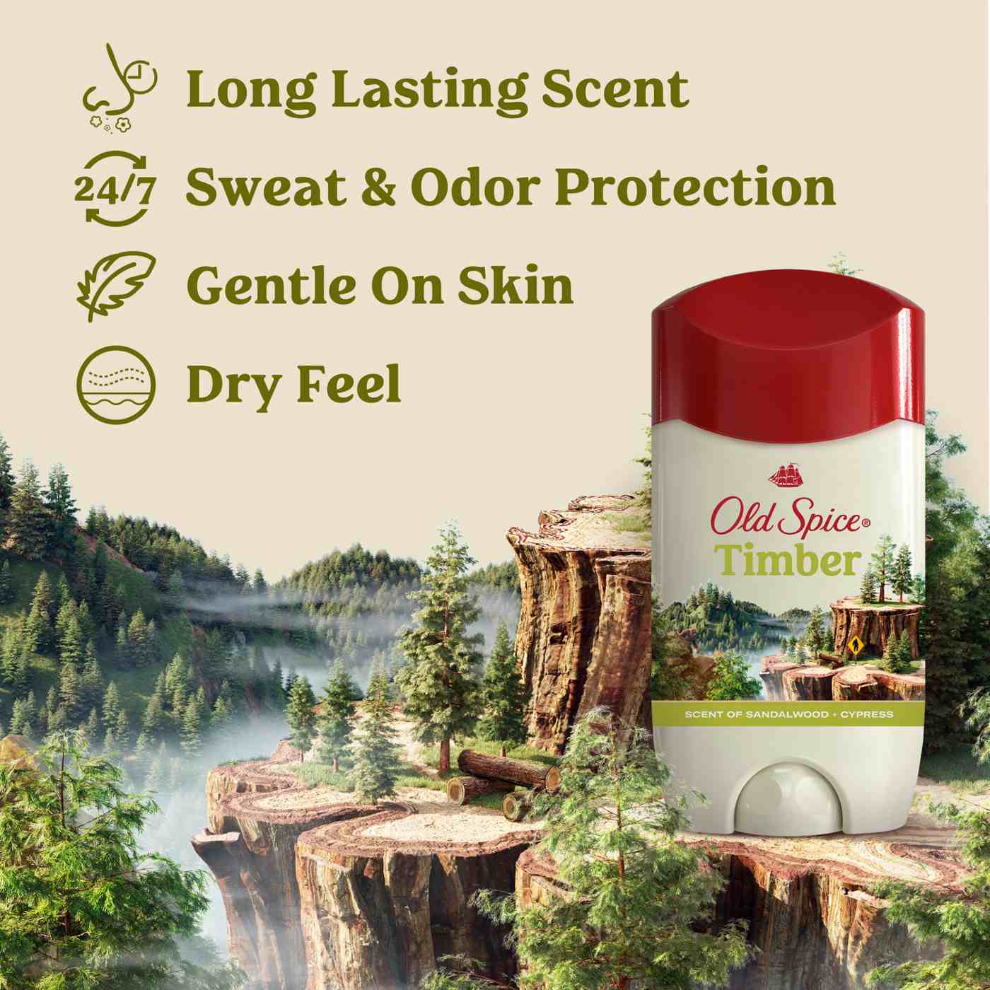 Old Spice Antiperspirant Deodorant - Timber; image 8 of 9