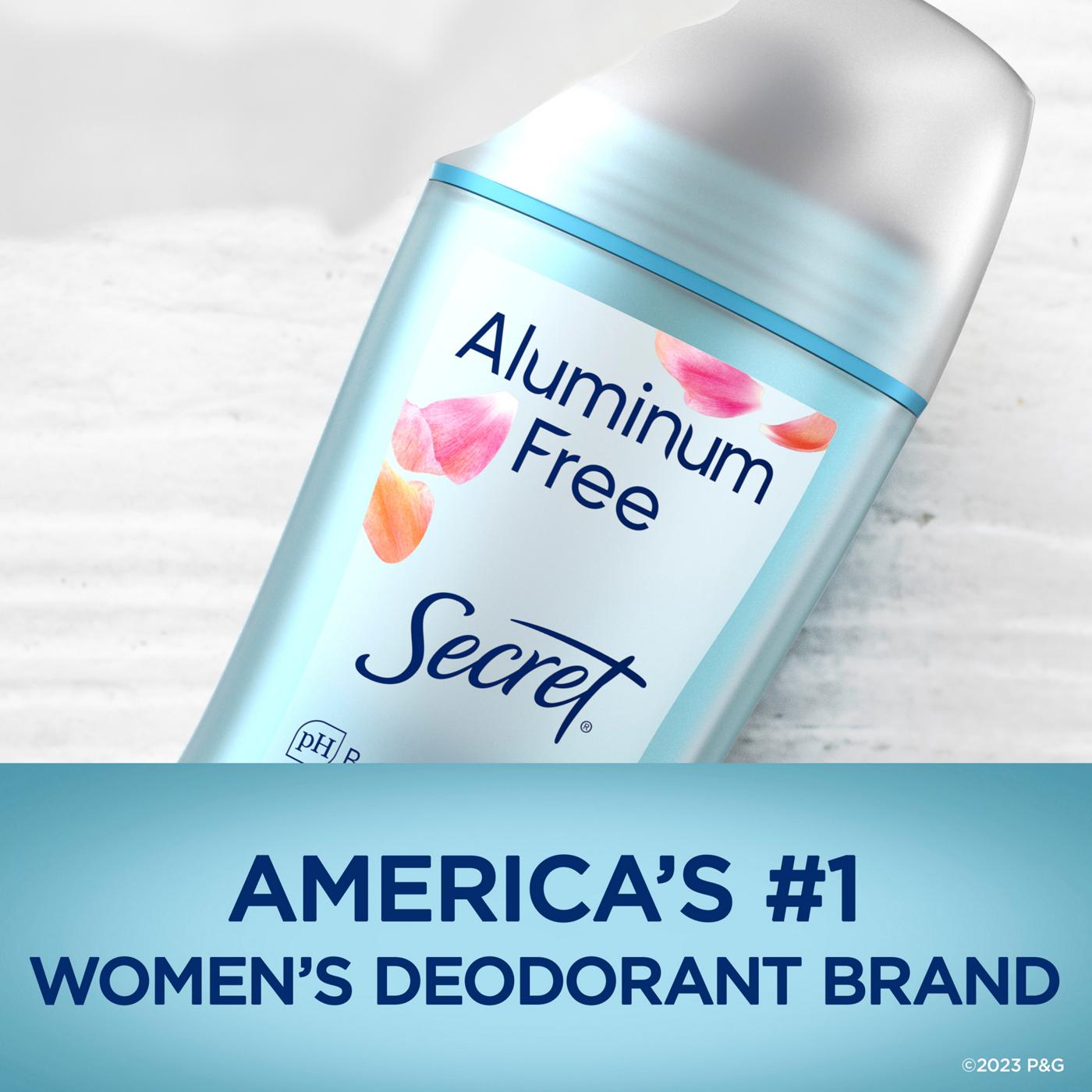 Secret Aluminum Free Deodorant for Women, Dry Solid, Rose; image 2 of 8