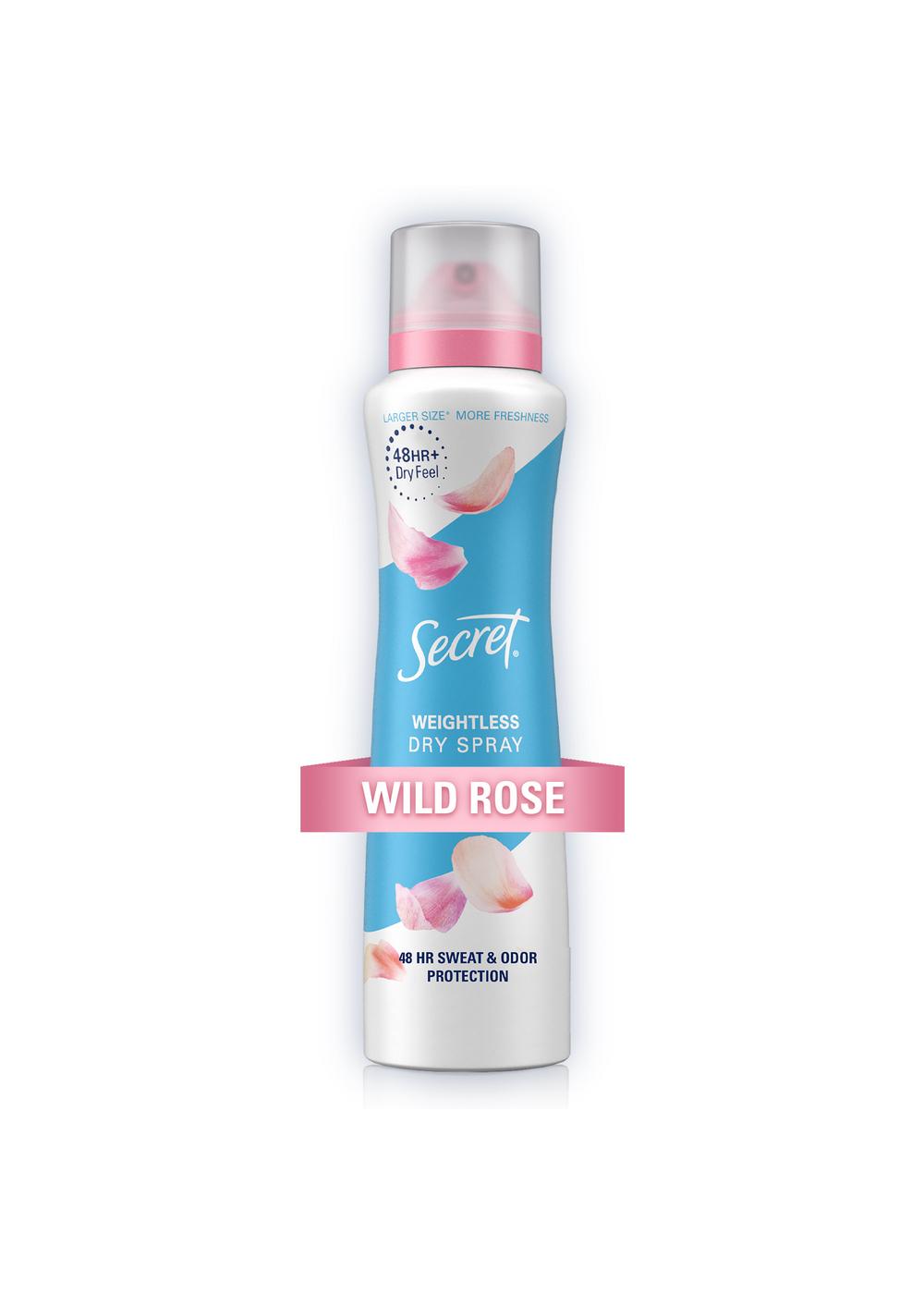 Secret Weightless Dry Spray Antiperspirant Deodorant - Wild Rose + Argan Oil; image 3 of 11