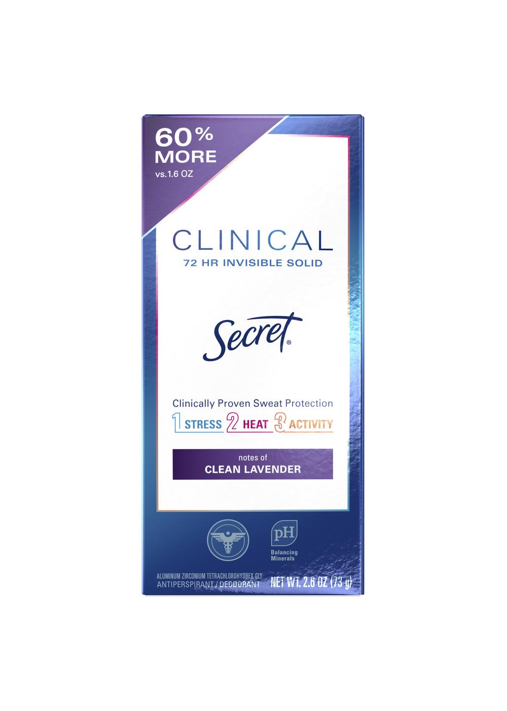 Secret Clinical 72 Hr Antiperspirant Deodorant - Lavender; image 1 of 7