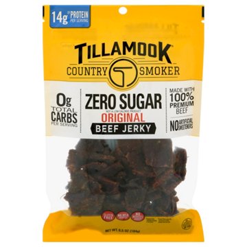 Tillamook Country Smoker 14g Protein Zero Sugar Beef Jerky - Original, 6.5 oz