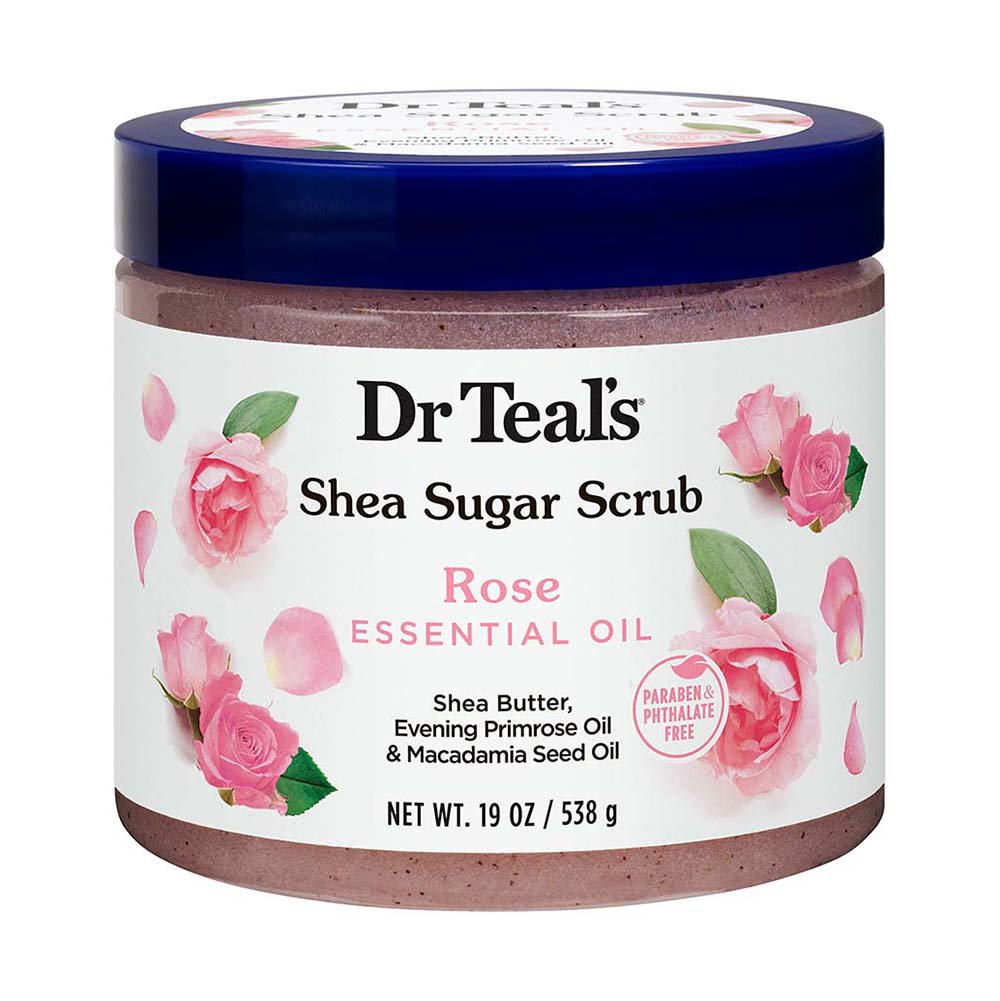 Dr Teal's Shea Sugar Scrub Rose Shop Body scrubs at HEB