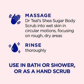 Dr Teal's Shea Sugar Scrub Rose, 19 oz