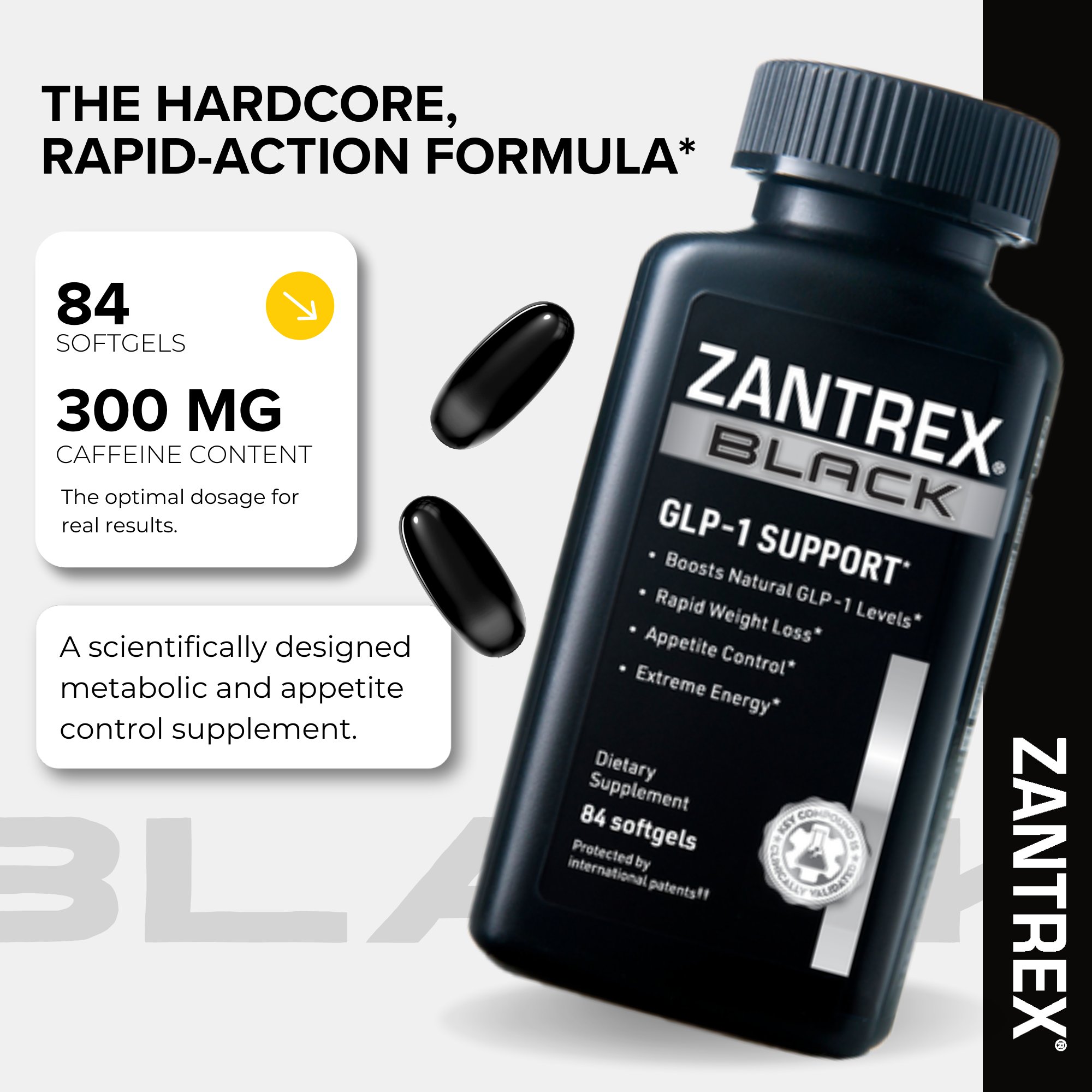 zantrex black glp 1 reviews Zantrex Black Natural GLP-1 Support Supplement Softgels