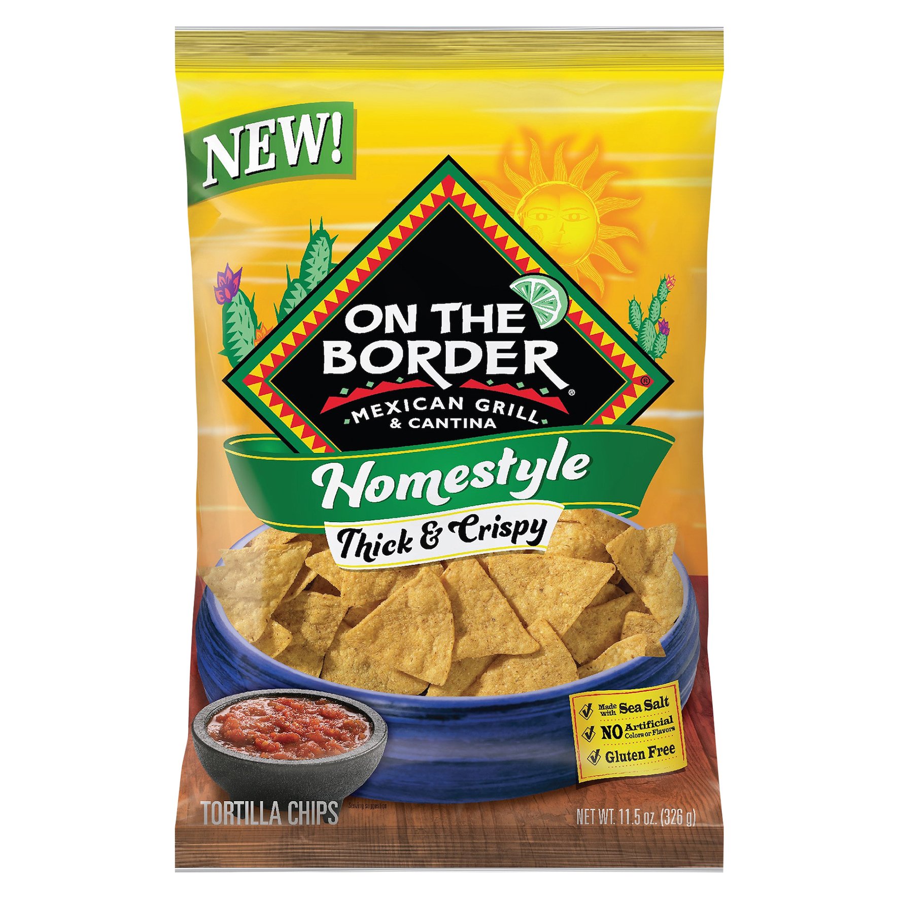  On The Border Cafe Style Tortilla Chips, 11 Ounce