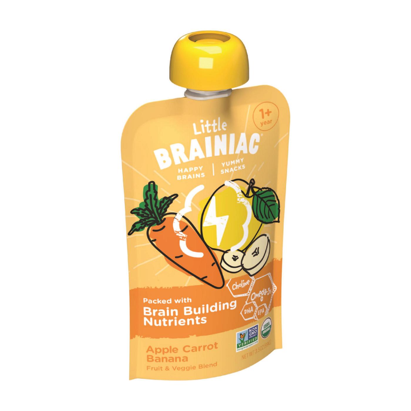 Little Brainiac Organic Baby Food Pouch - Apple Carrot & Banana; image 3 of 5