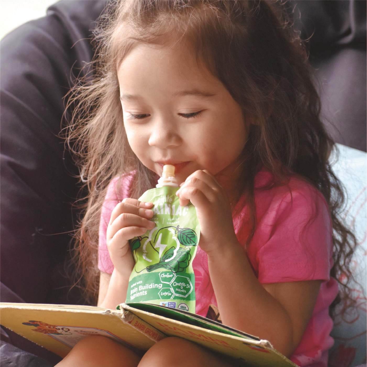 Little Brainiac Organic Baby Food Pouch - Apple Spinach & Pear; image 3 of 5