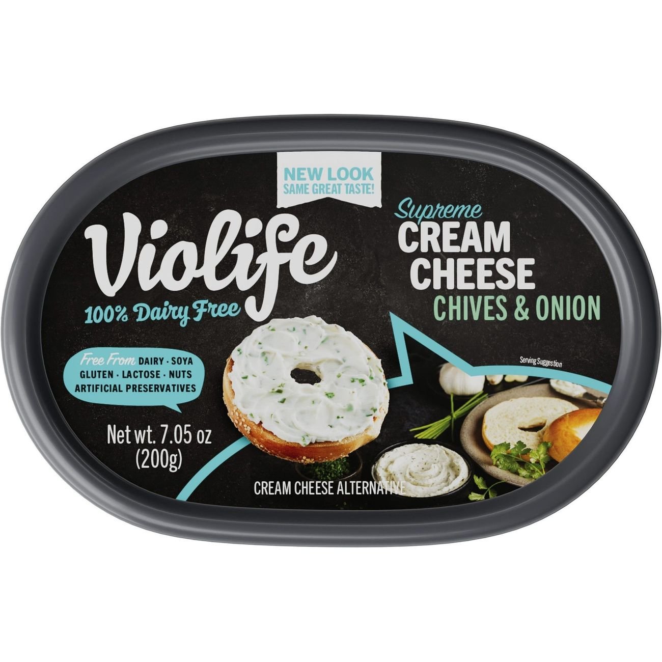 Violife Dairy Free Supreme Cream Cheese - Chives & Onion, 7.05 oz