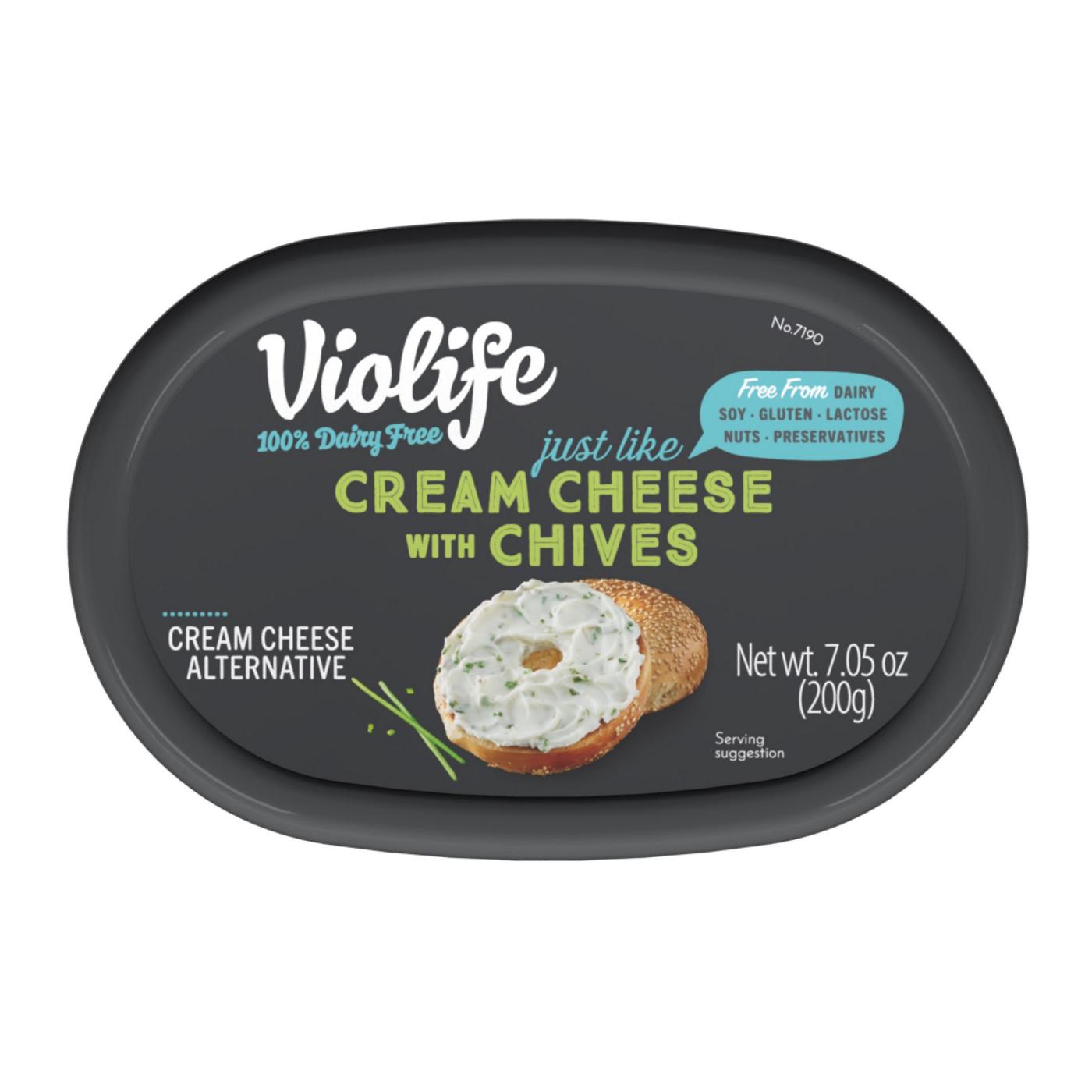 Violife Dairy Free Just Like Cream Cheese with Chives Shop Cheese at