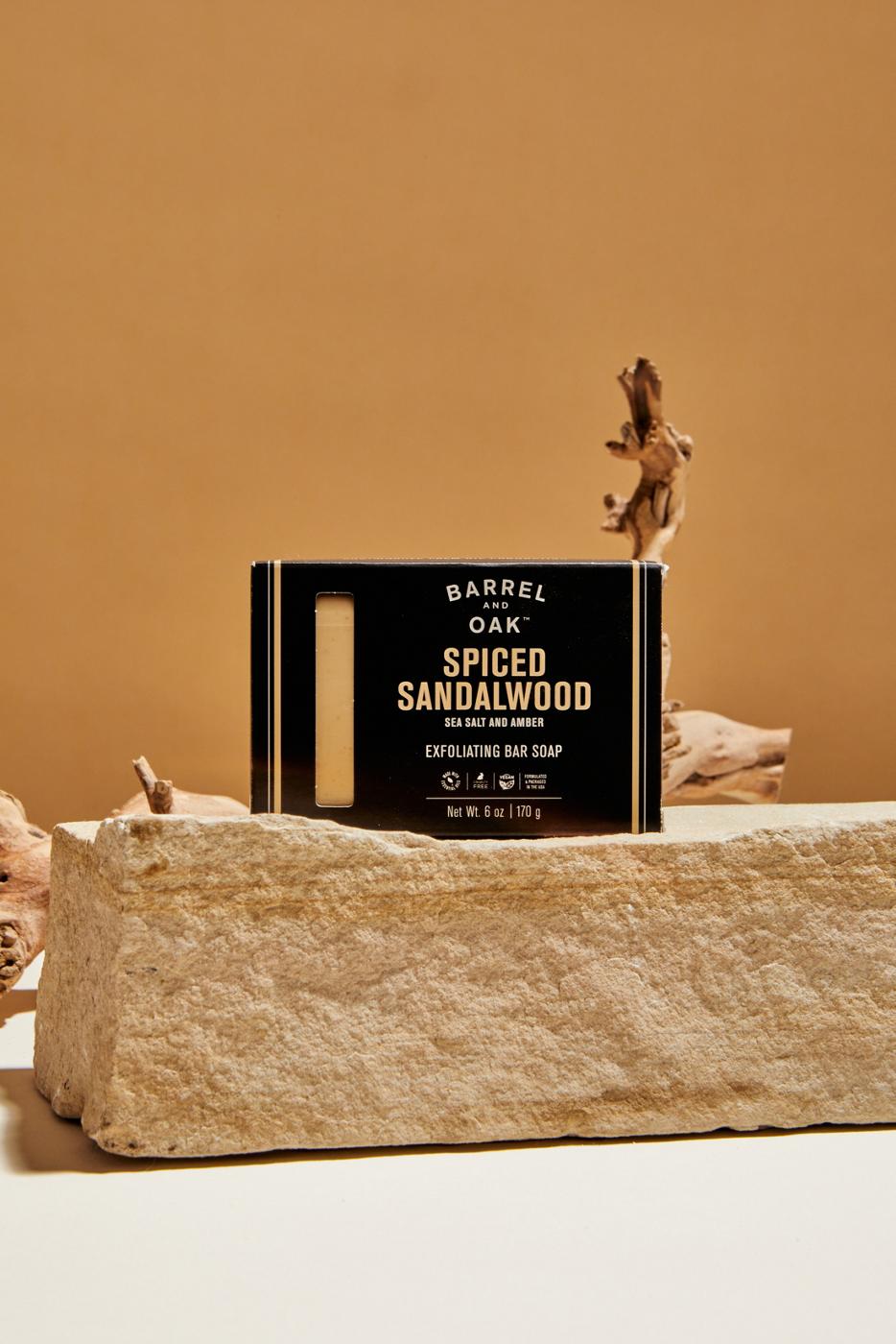 Barrel and Oak Exfoliating Bar Soap - Spiced Sandalwood; image 6 of 8
