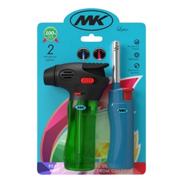 MK Lighter Torch & Click Combo Lighters, 2 pk