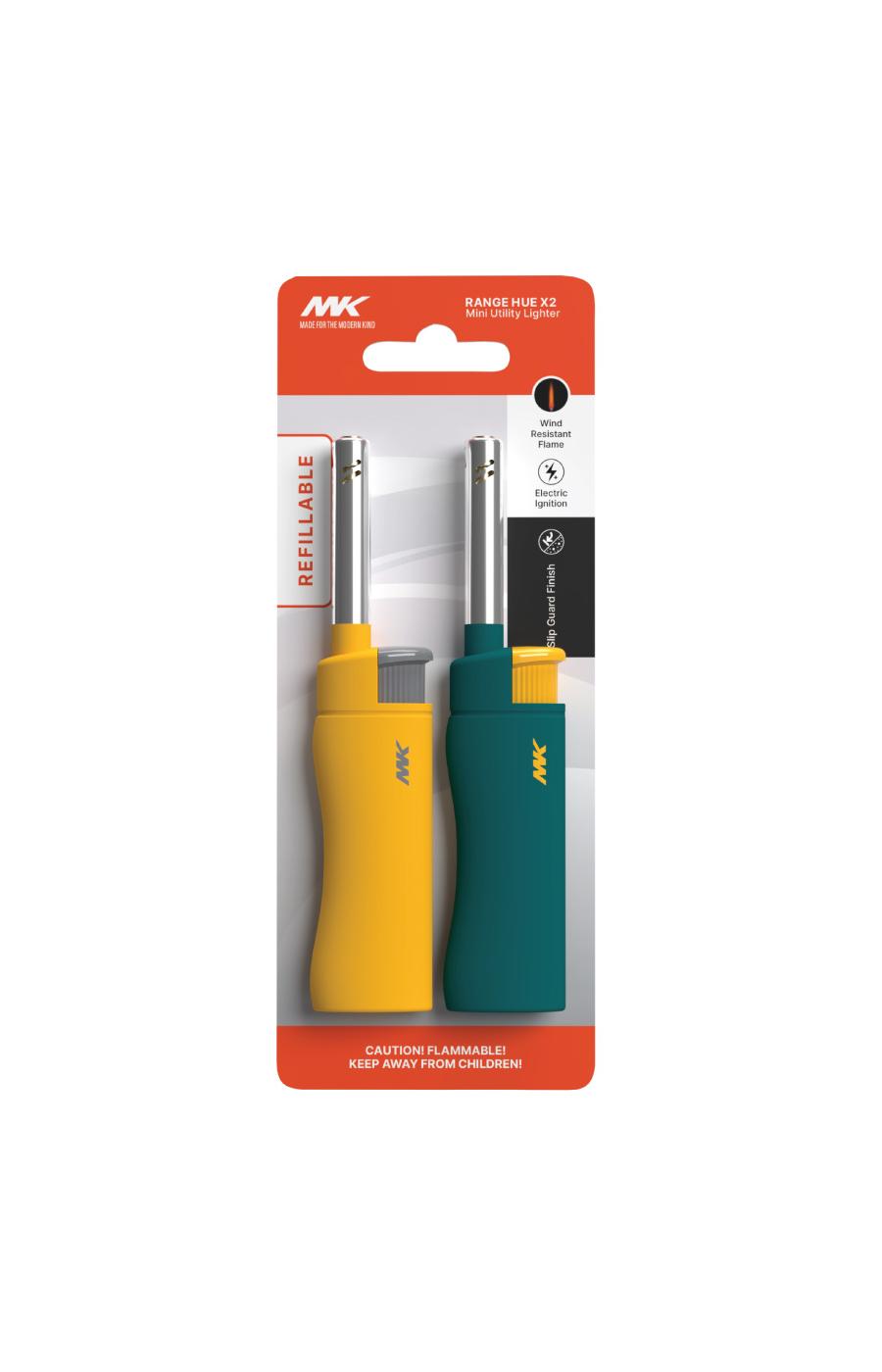 MK Lighter Range Hue Mini Utility Lighters - Assorted - Shop