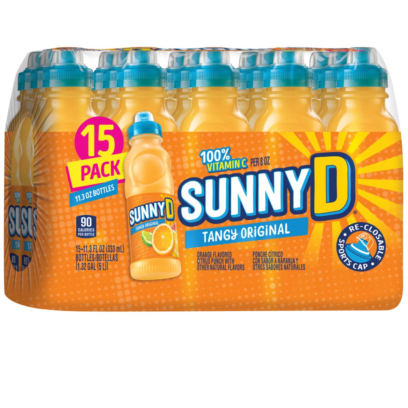 Sunny D Tangy Original 15 pk Bottles - Shop Juice at H-E-B