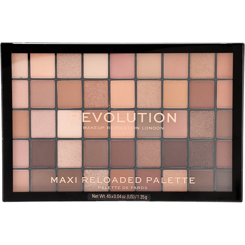 Krijger Gronden opraken Makeup Revolution Maxi Reloaded Eyeshadow Palette Nude - Shop Makeup at  H-E-B