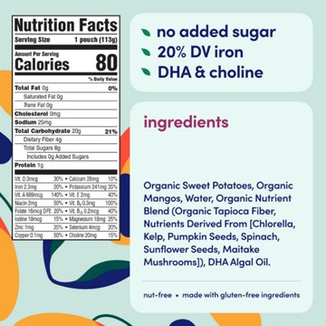 Cerebelly Organic Baby Puree Pouch - Sweet Potato & Mango