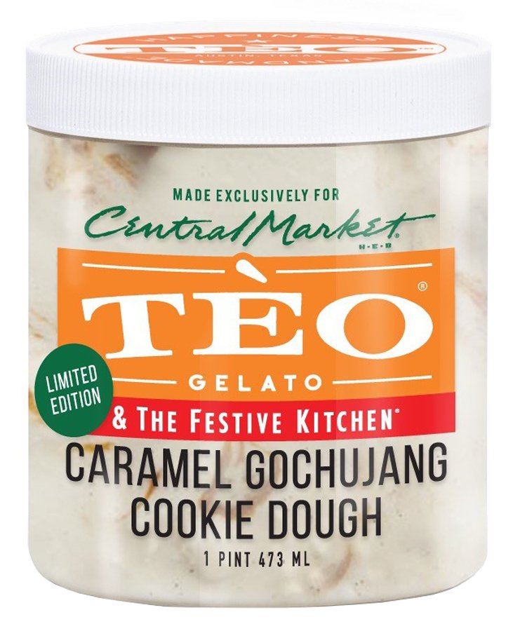 Tèo Caramel Gochujang Cookie Dough Gelato, 1 pt | Central Market