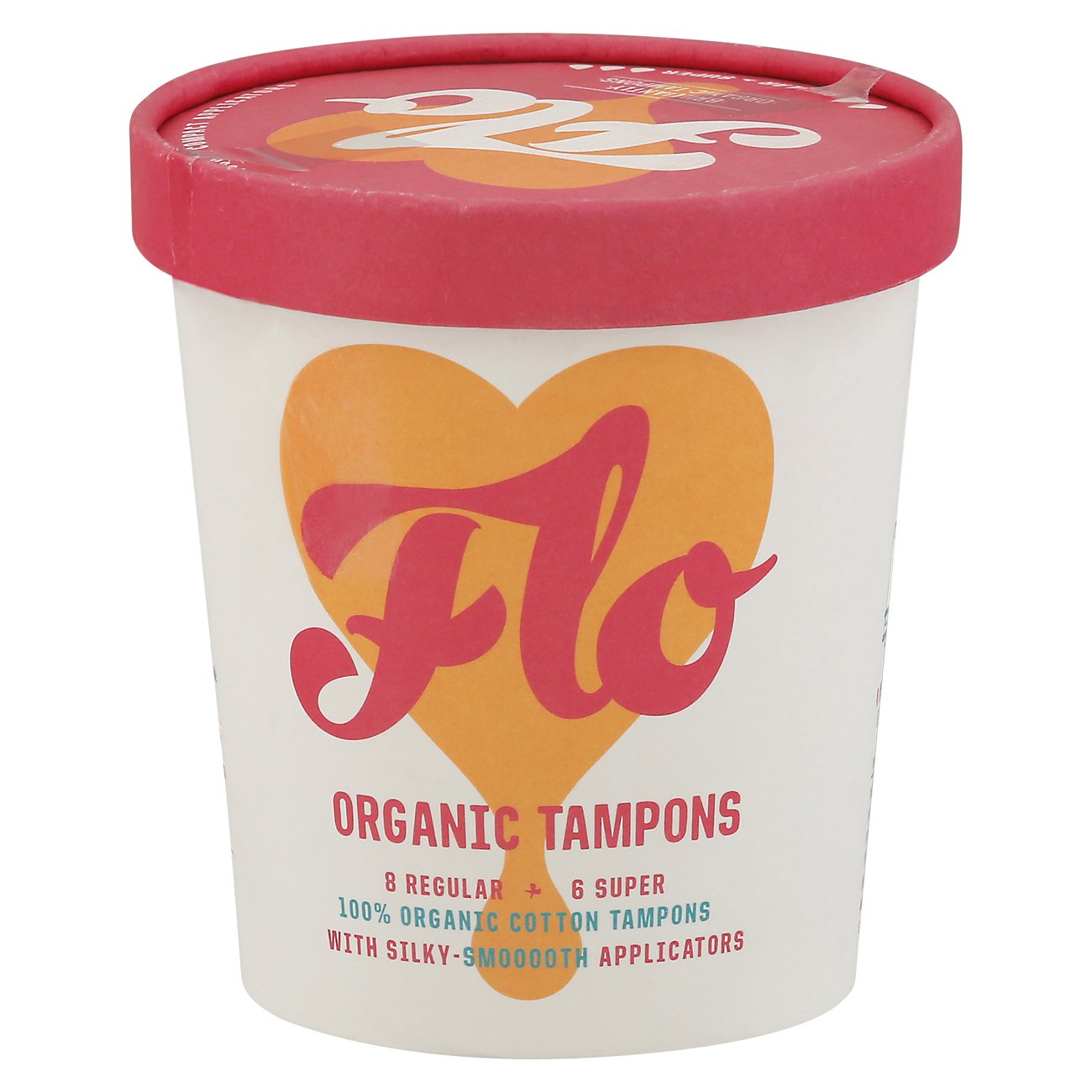 Flo Organic Tampons with Eco Applicator Shop Pads & liners at HEB