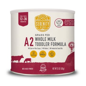 Serenity Kids A2 Grass Fed Whole Milk Toddler Formula, 21 oz