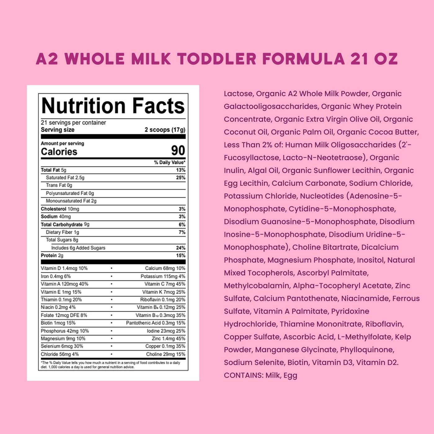 Serenity Kids A2 Grass Fed Whole Milk Toddler Formula; image 8 of 8